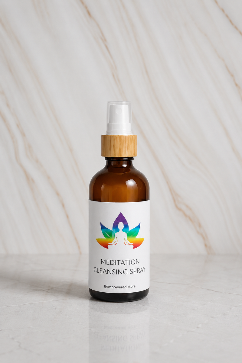 Meditation Cleansing Spray amber bottle