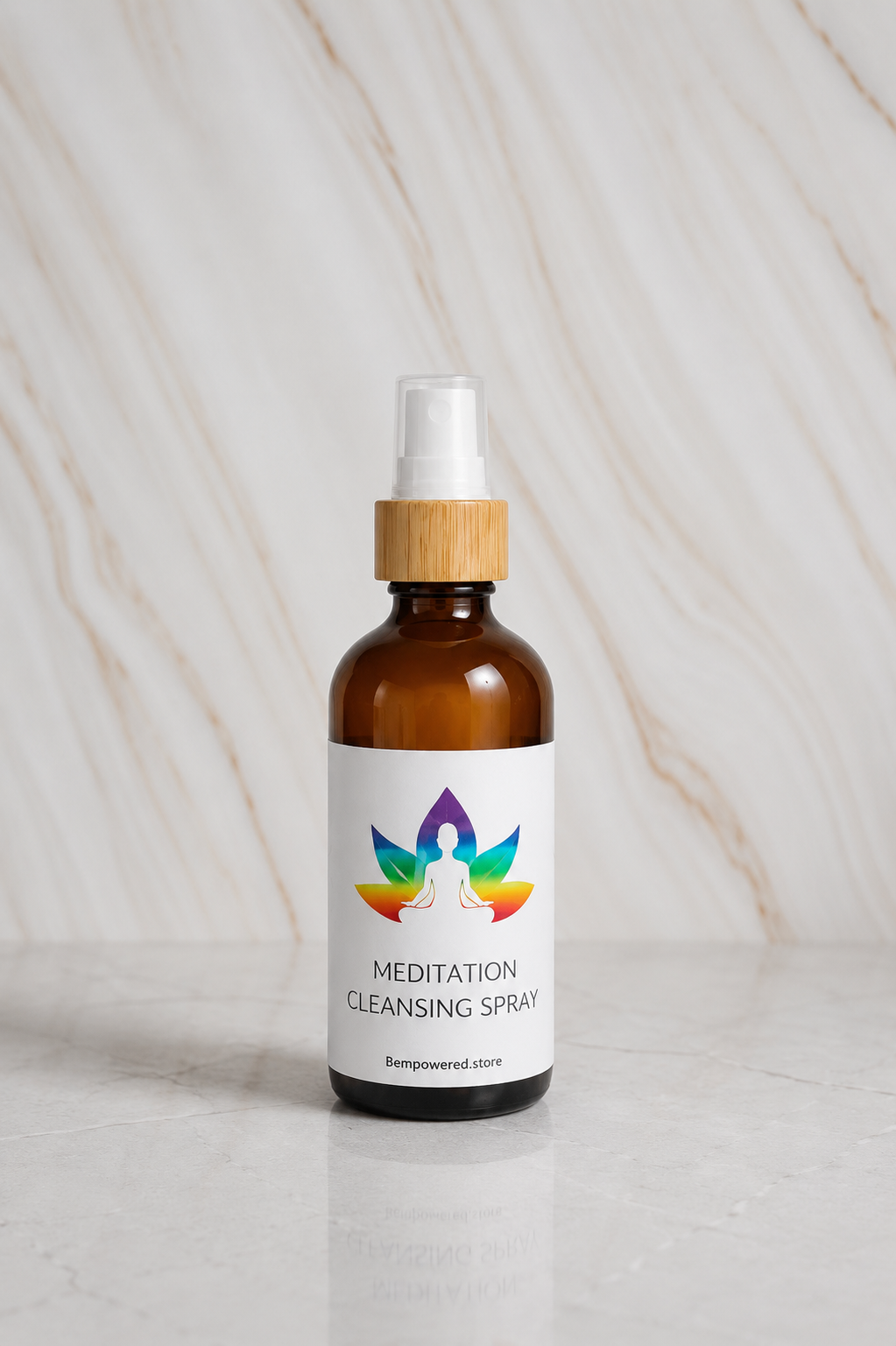 Meditation Cleansing Spray amber bottle