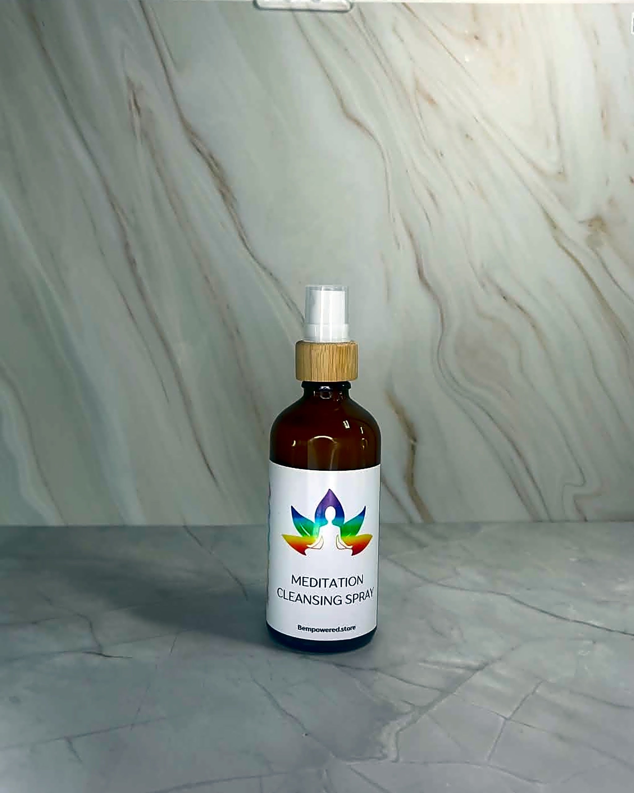 Meditation Cleansing Spray amber bottle