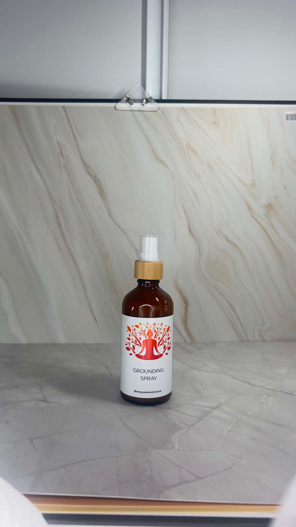 Grounding Spray amber bottle