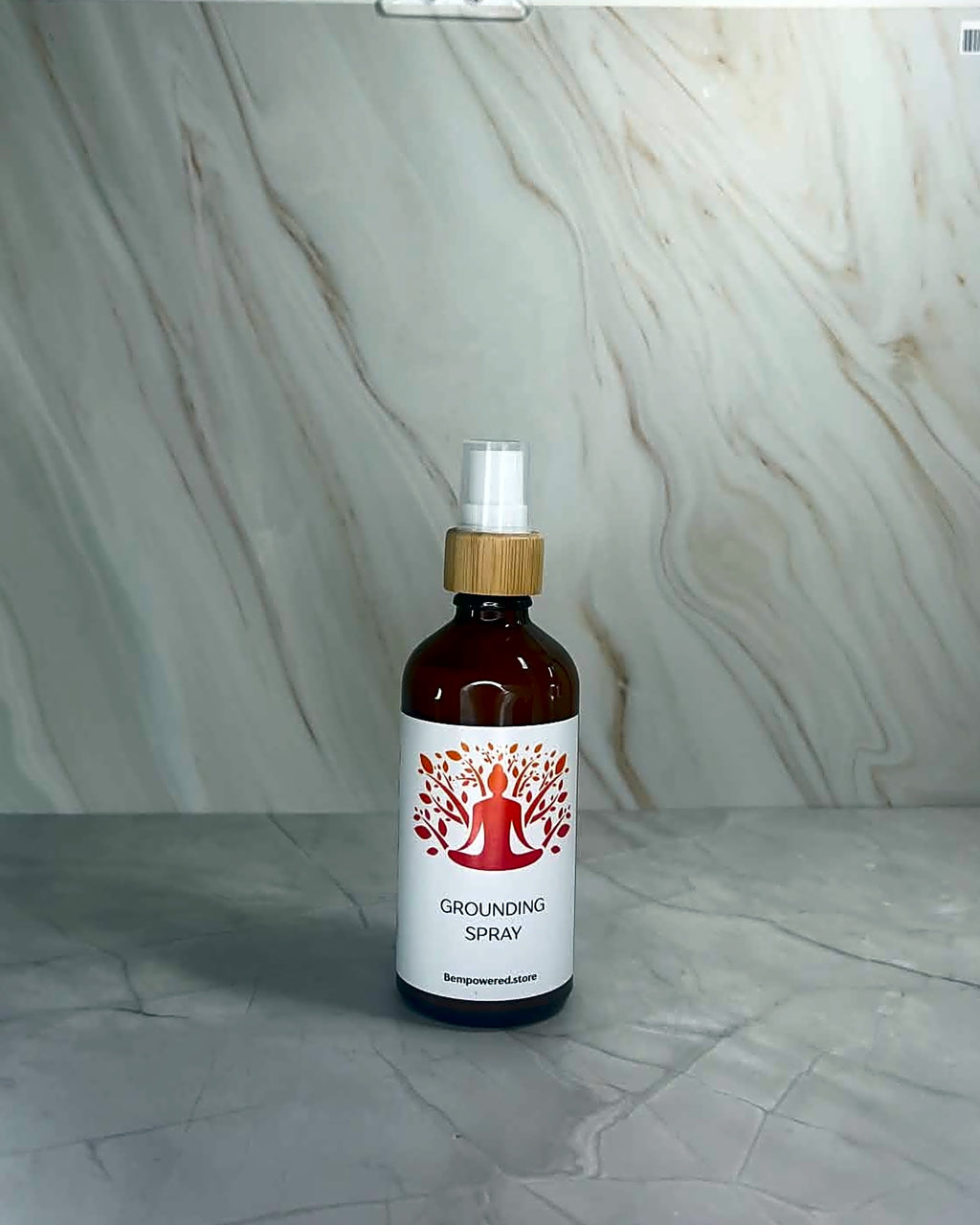 Grounding Spray amber bottle