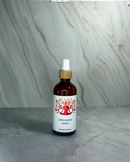Grounding Spray amber bottle