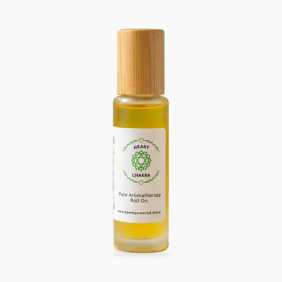 Heart Chakra Roll-On Blend on a soft white background