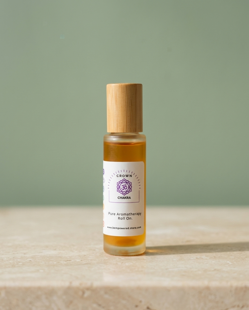 Crown Chakra Roll-On Blend on sage background